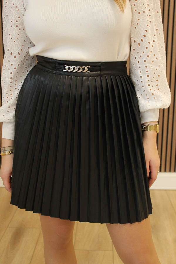plisse rok zwart - Magnifique