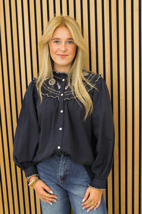 Blouse_met_volants_marine_-_Georgia-5401_big_image