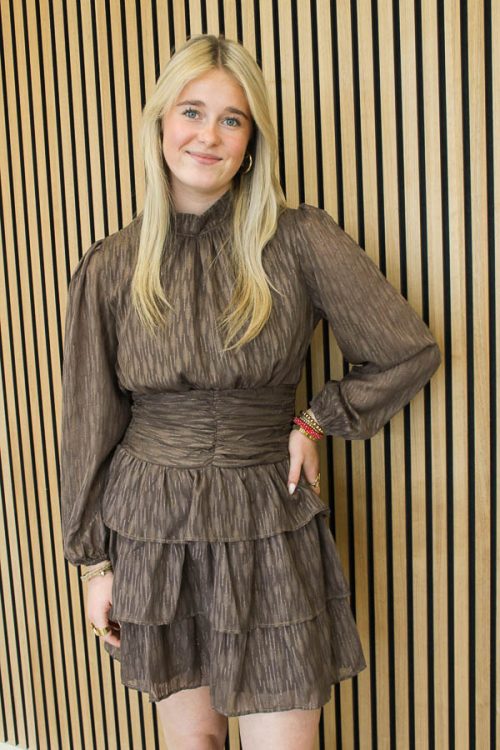 Ruffle_jurk_bruin_-_Nora-2_big_image